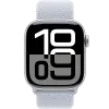 Apple Watch Series 10 42mm Aluminum Silver Case Blue Cloud Sport Loop
