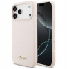 Guess для iPhone 17 Pro Max чехол Liquid silicone Gold metal logo & Camera Hard Pink (MagSafe)